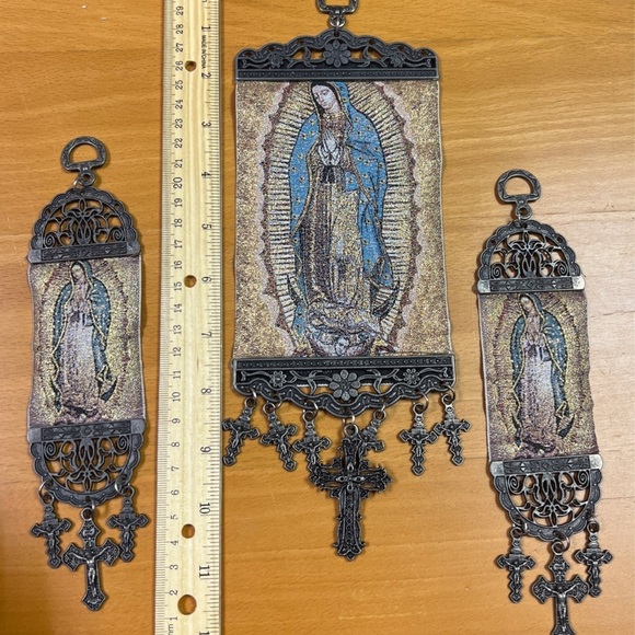 Virgin of Guadalupe Set of Tapestry Pure cotton Icon banner - Picture 4 of 5